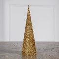 15" Gold Sequin Conical Table Top