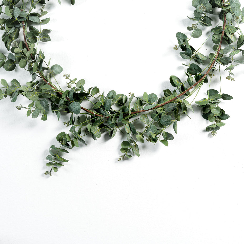 Eucalyptus Green with Glittered Garland