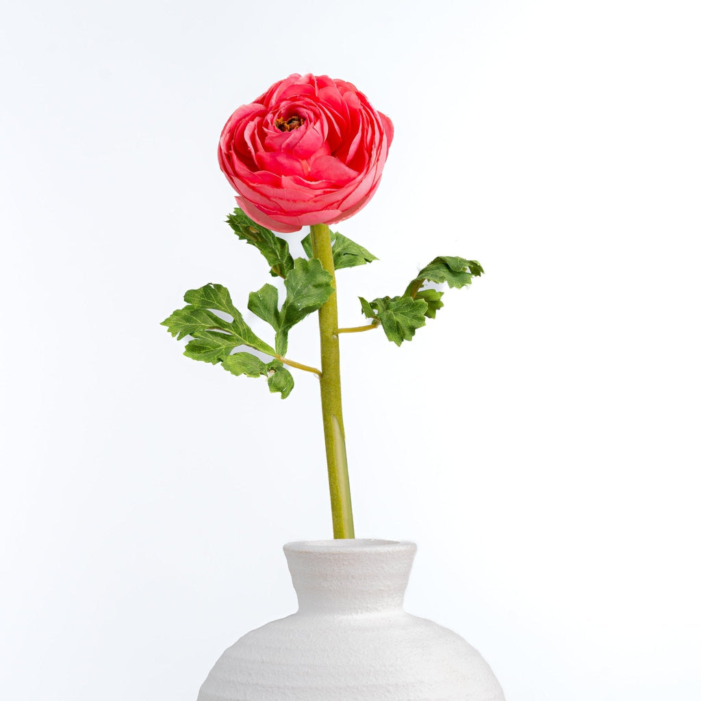 24" Faux Pink Ranunculus