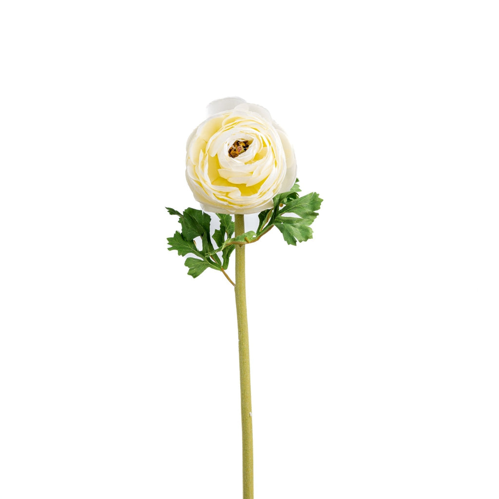 24" Faux White Ranunculus