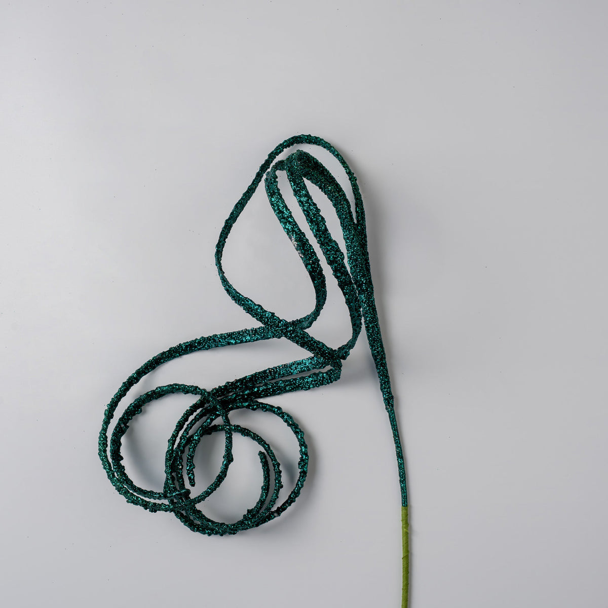 Emerald Green Twirl Ribbon Pick