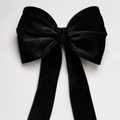 Black Velvet Large Bow Topper with extra long tales