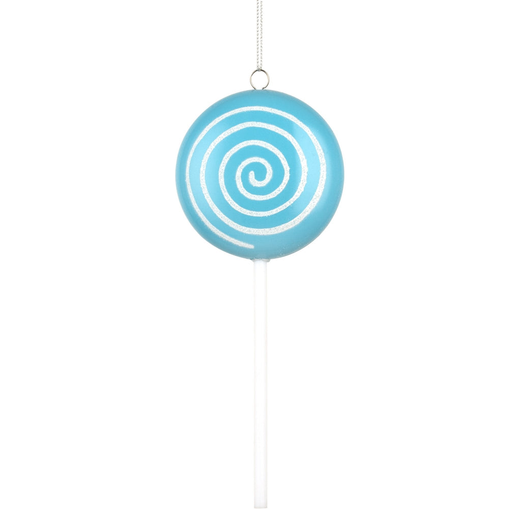 Blue Glitter Dusted Lollipop Ornament