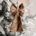 Brown Velvet Bow Ornament