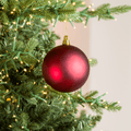 Burgundy 4" Shatterproof Ball Ornament