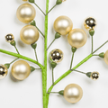 Champagne Shiny & Matte Ball Spray Pick 27"