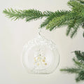 Clear Crystal Ball Ornament With Tree Inside