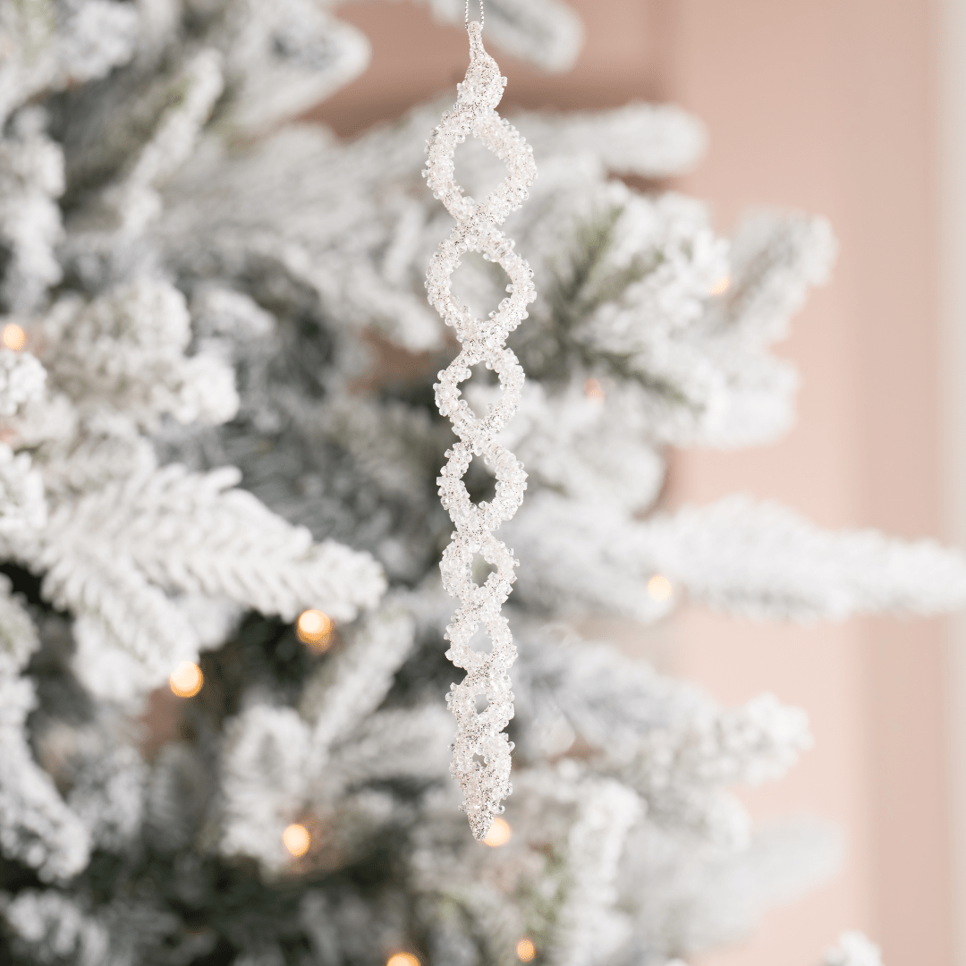 Clear Glass Hanging Ornament