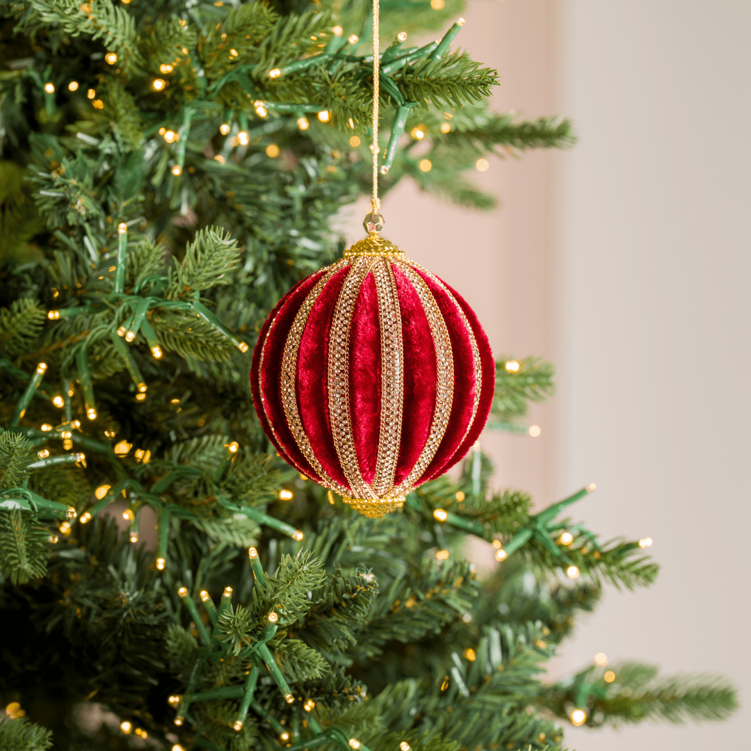 Crystal Lace Velvet Pumpkin Ornament