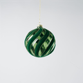 Dark Green Glass Hanging Ball Ornament