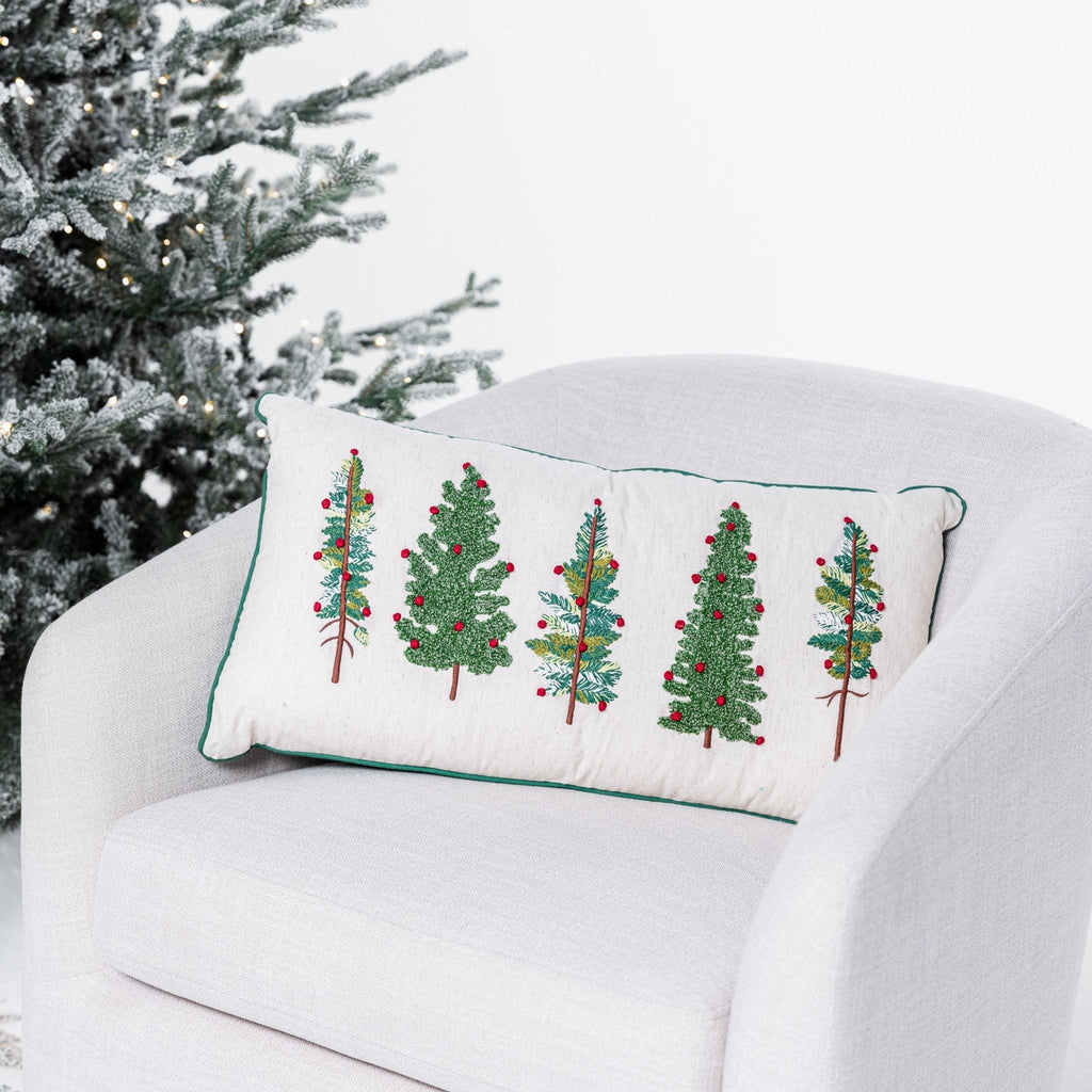 Embroidered Tree Cushion With Insert