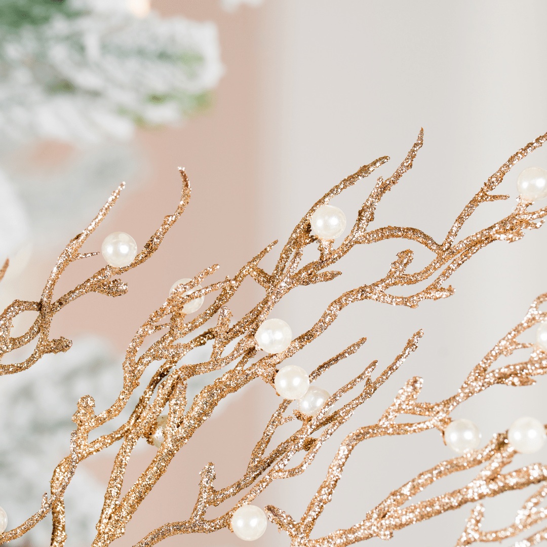 Gold Decorative Pick with Dynamic Adorned Stems