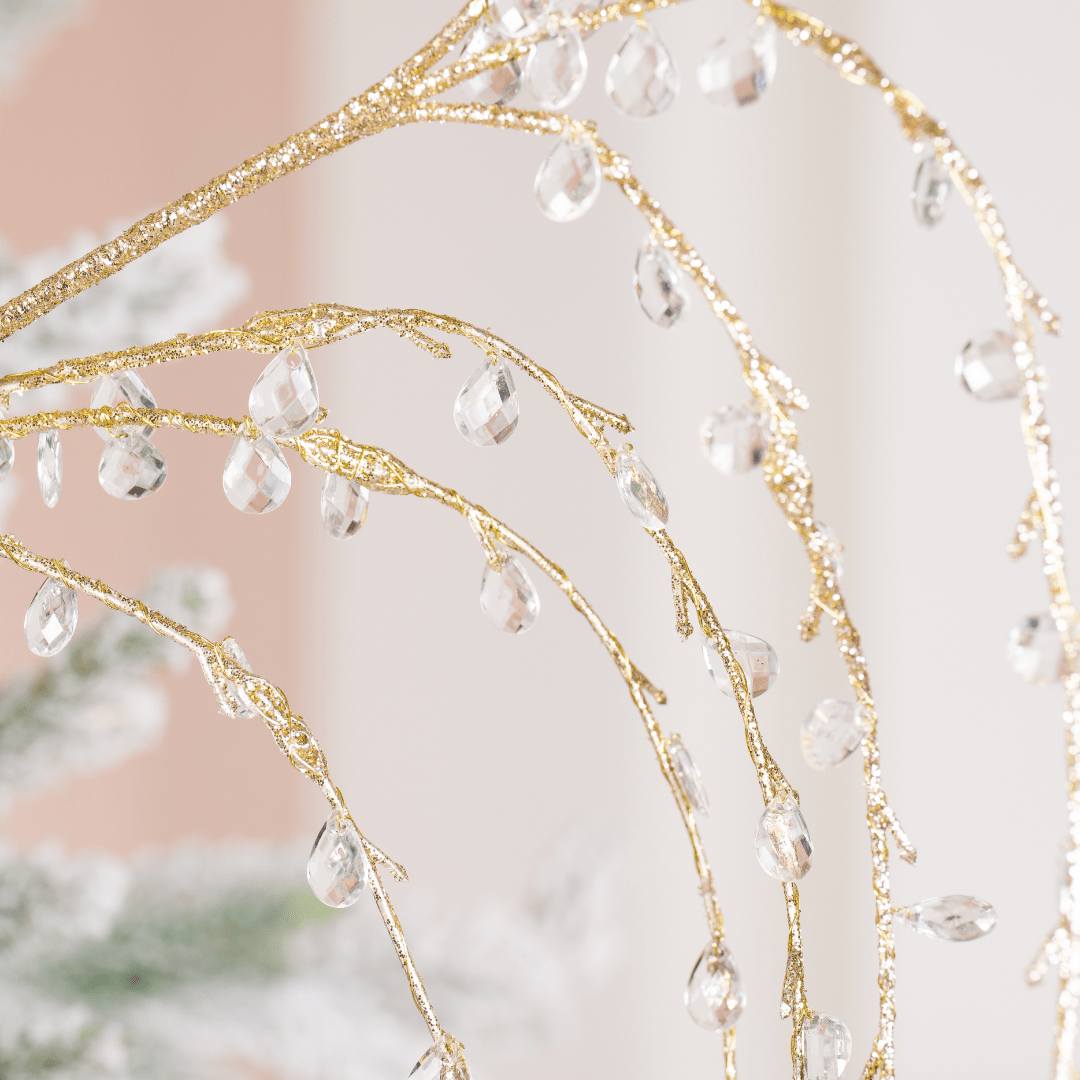 Gold Decorative Pick with Organic Stems