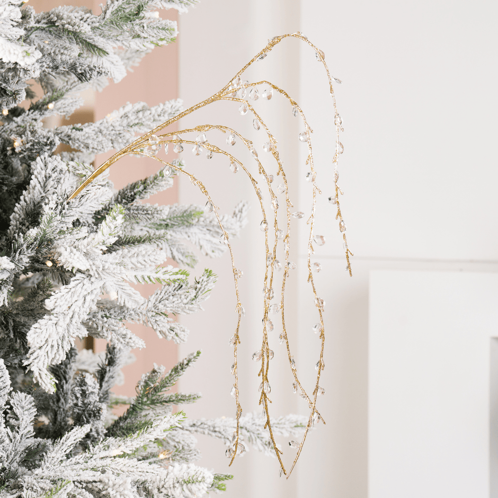 Gold Decorative Pick with Organic Stems