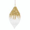 Gold Glass Shuttle Ornament
