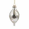 Gold Glass Teardrop Ornament 6"