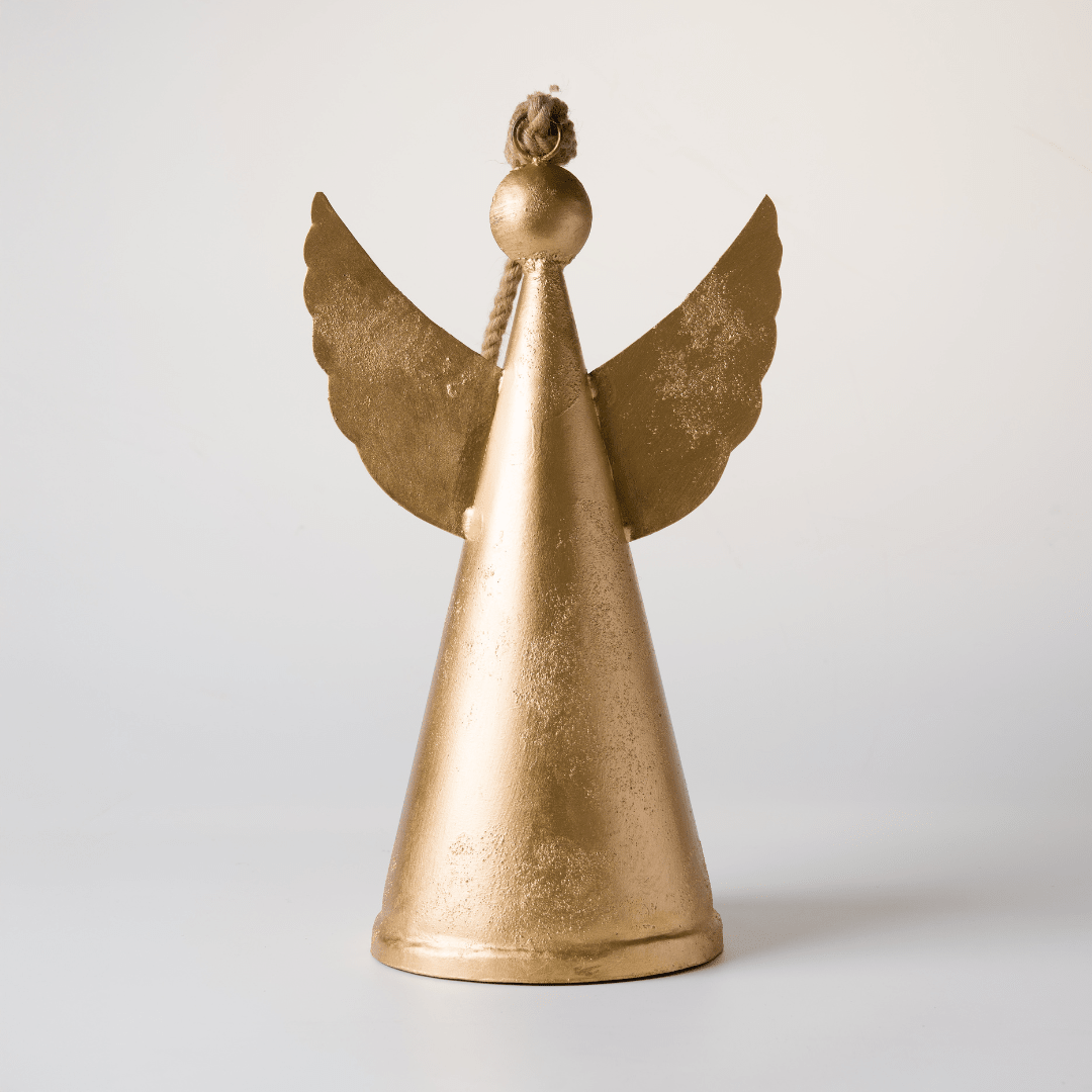 Gold & Natural Metal Angel Bell
