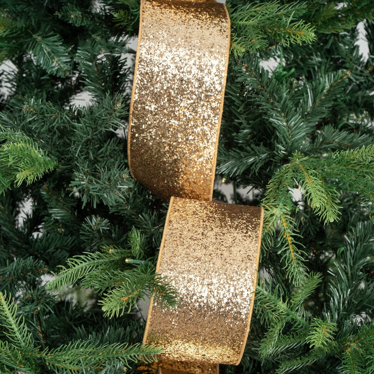 Gold Sequin Christmas Ribbon