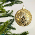 Gold Sequins Ball Ornament - 6"
