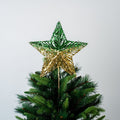 Green & Gold 28" Glitter Star Tree Topper
