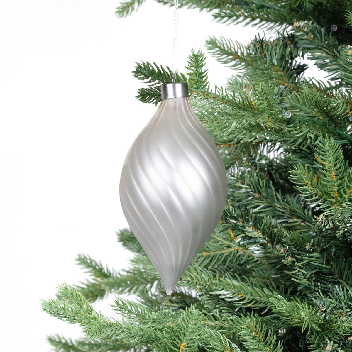 Iridescent Pearl 6" Finial Ornament