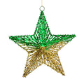Matte Green & Gold Star Ornament