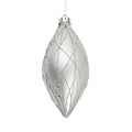 Matte Silver 5" Textured Shuttle Ornament
