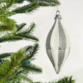 Matte White with Silver Glitter Shuttle Ornament