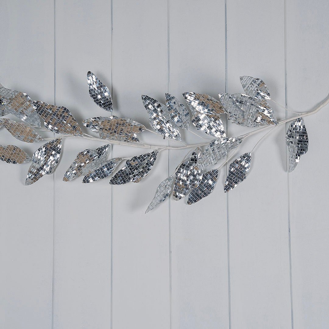 Metallic Silver Foliage Garland