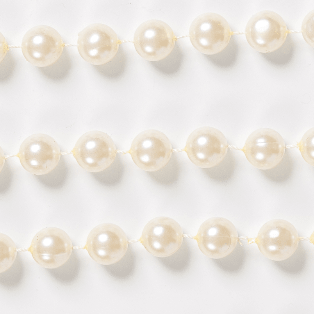 Pearl Beige Bead Garland 15 ft