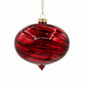Red Glass Onion Hanging Ornament