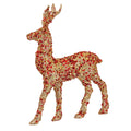Red & Gold standing Deer with Sequins