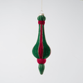 Red & Green Glass Hanging Ornament