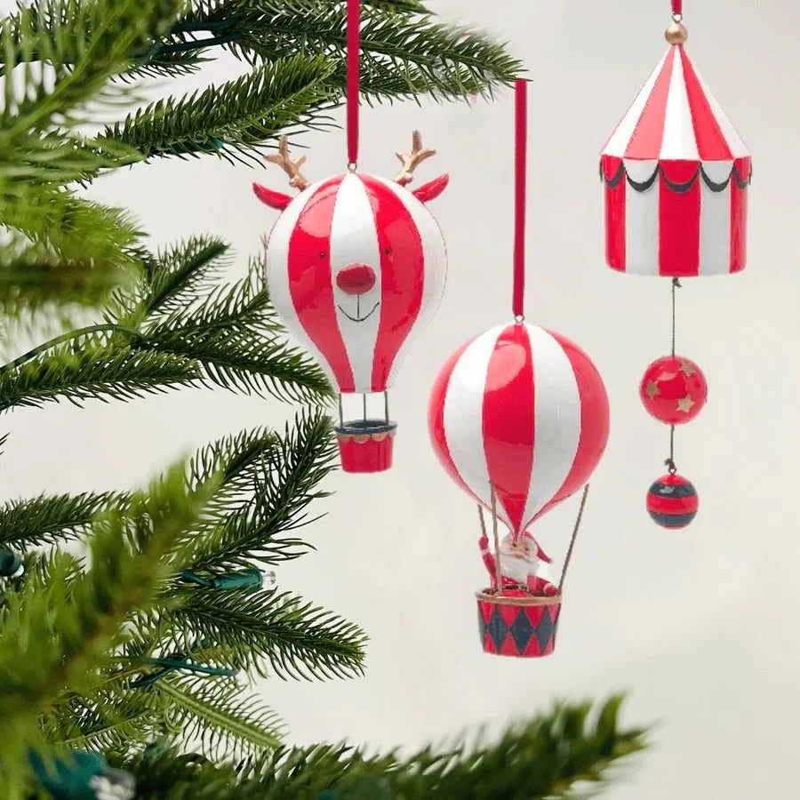 Red & White Balloon Ornament