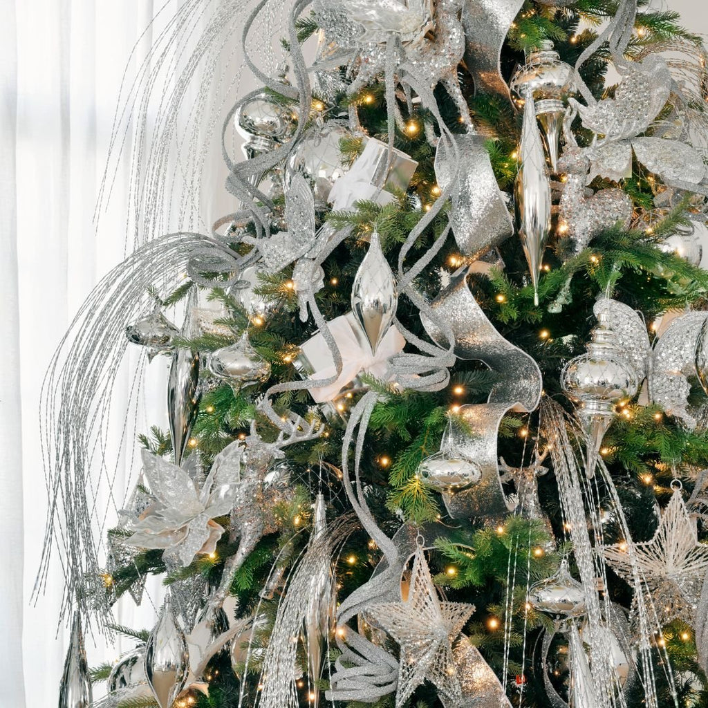 Shiny Silver 4" Onion Ornament