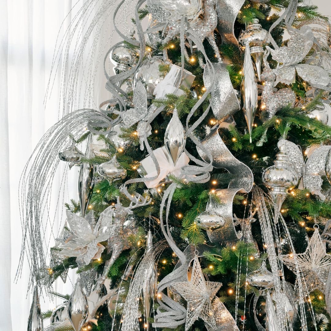 Shiny Silver 8" Ball Ornament
