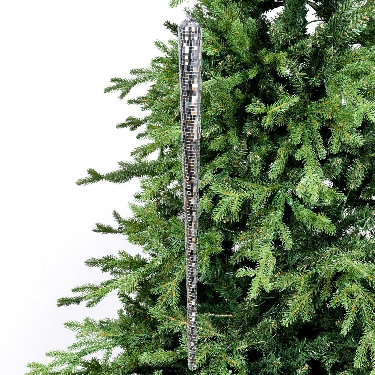 Silver Mirror 24" Icicle Ornament