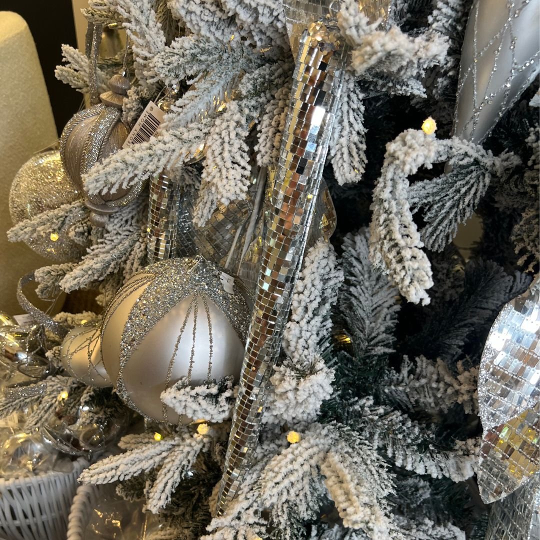 Silver Mirror 24" Icicle Ornament