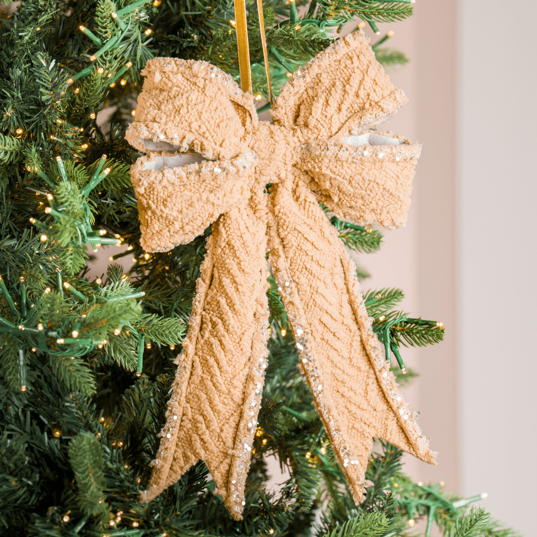Taupe Fabric Bow