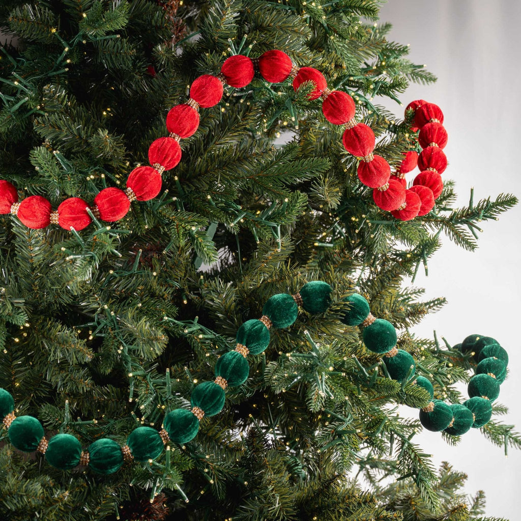 Velvet And Crystal Lace Ball Garland