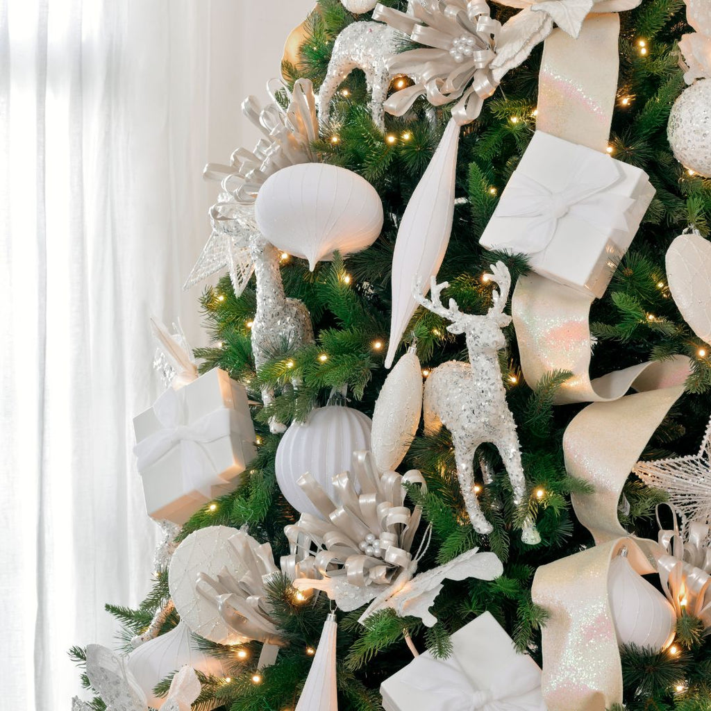 White Flat Round  Ornament