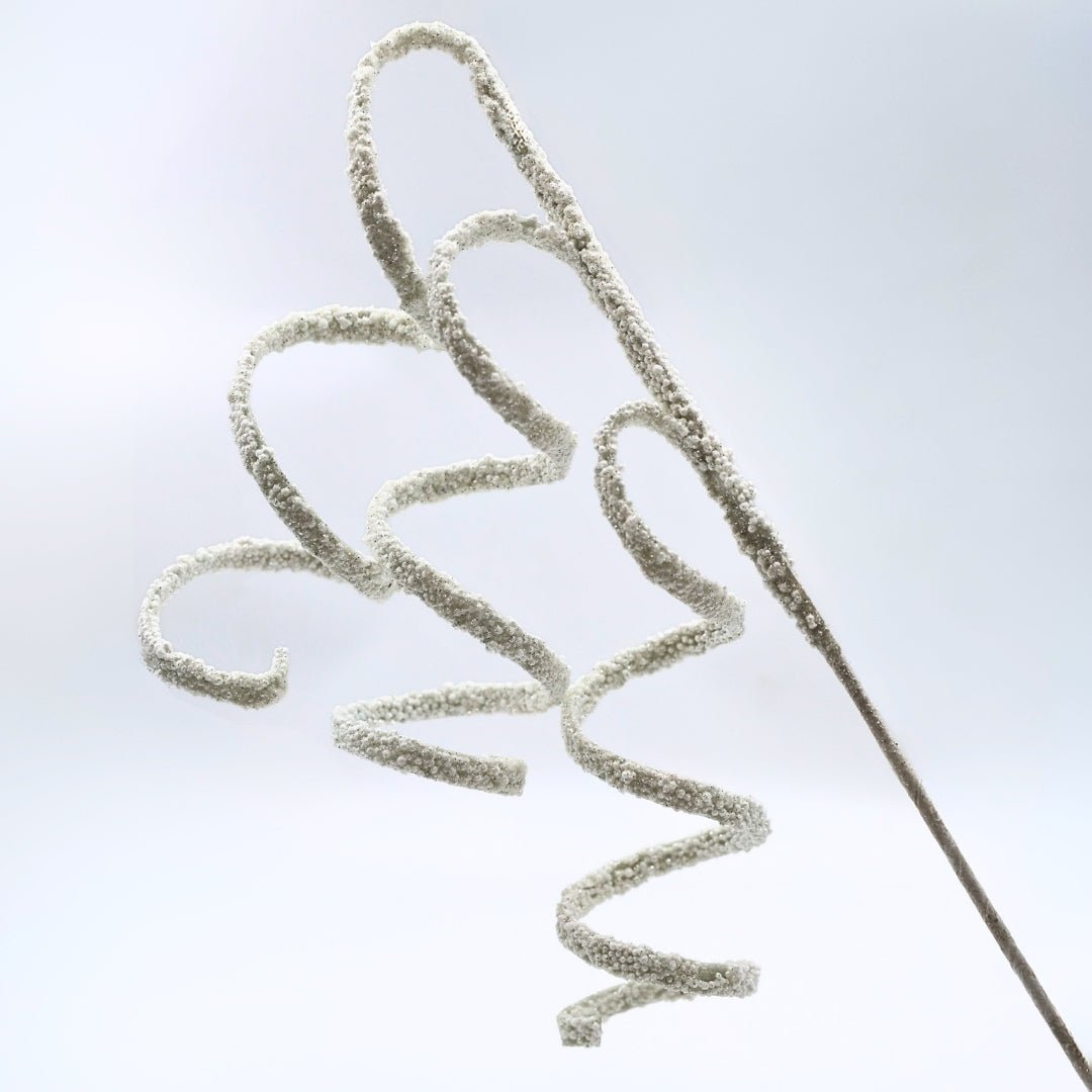 White Glitter Twirl Pick