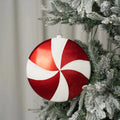 White & Red Flat Candy Ornament