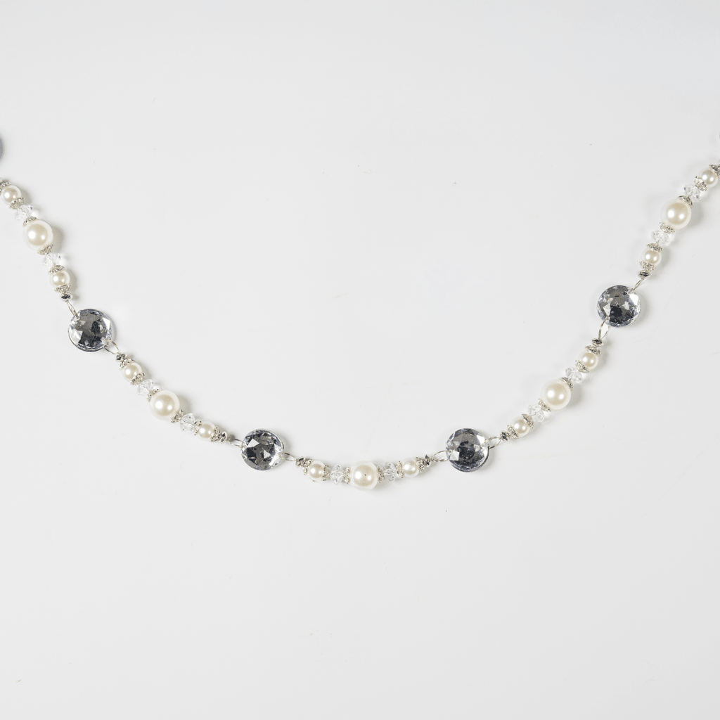 White Silver Crystal Clear Ornament